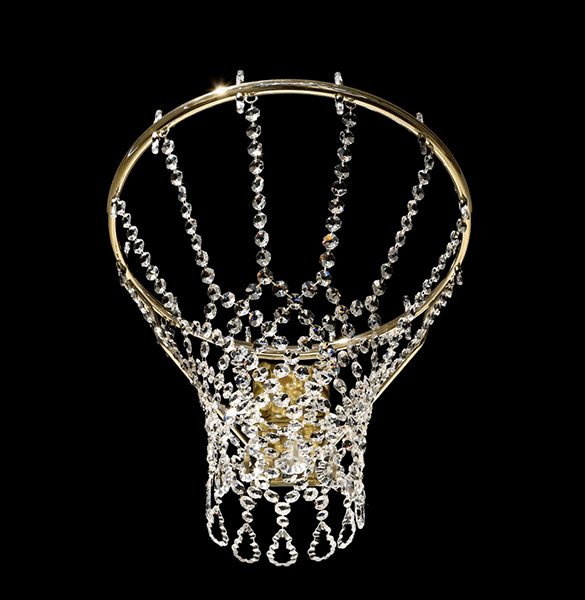 Basketball chandelier