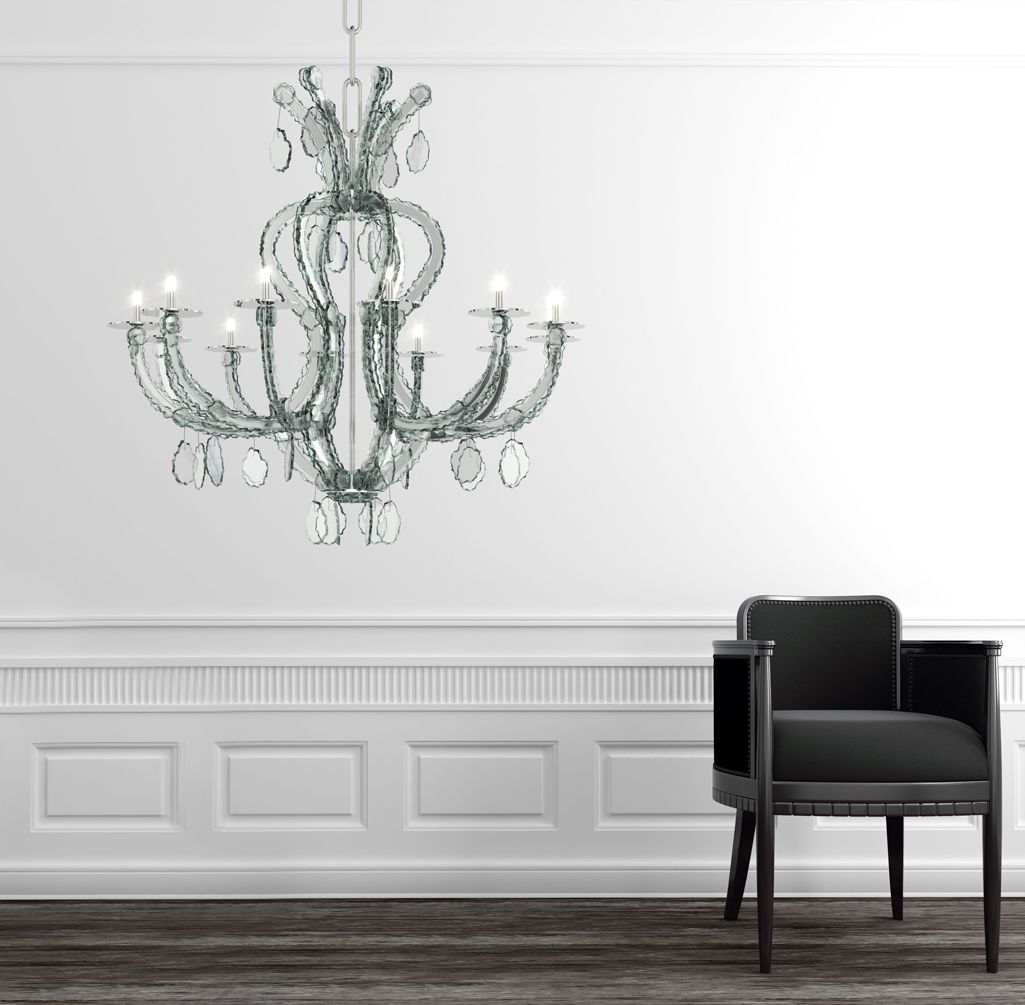 glass Re-design of classic Maria Theresia chandeliers. 