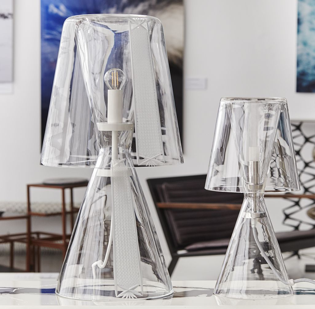 Crystal glass elegant table lamps Swan