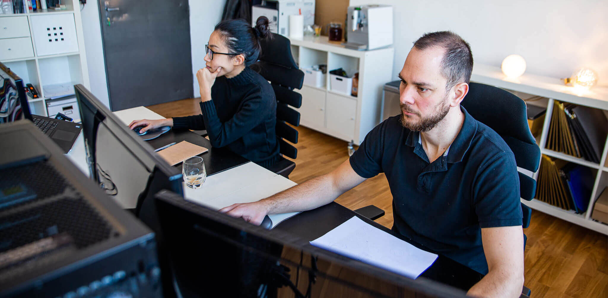 Designer Lukáš Houdek in office