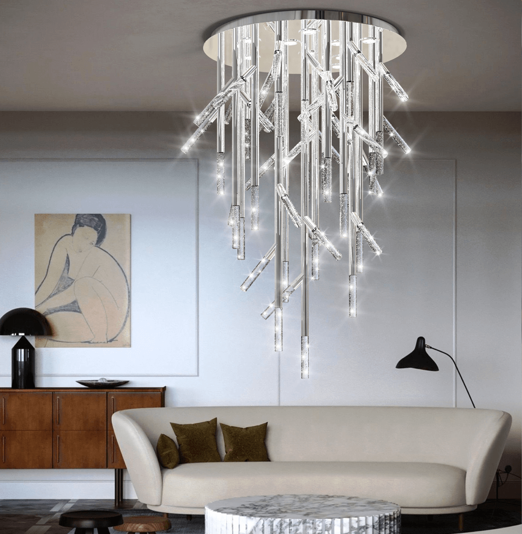 tree interior chandelier