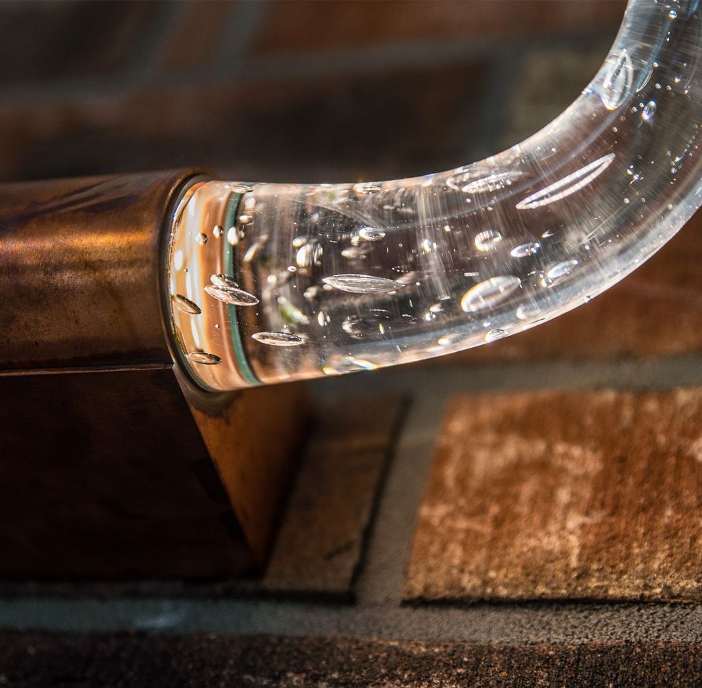 detail on glass bull horn