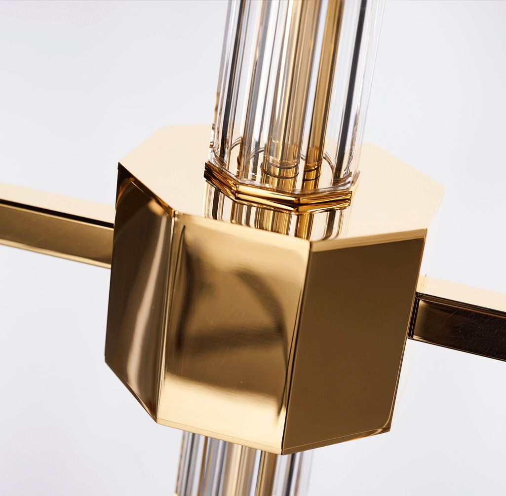Luxury yacht table lamp detail