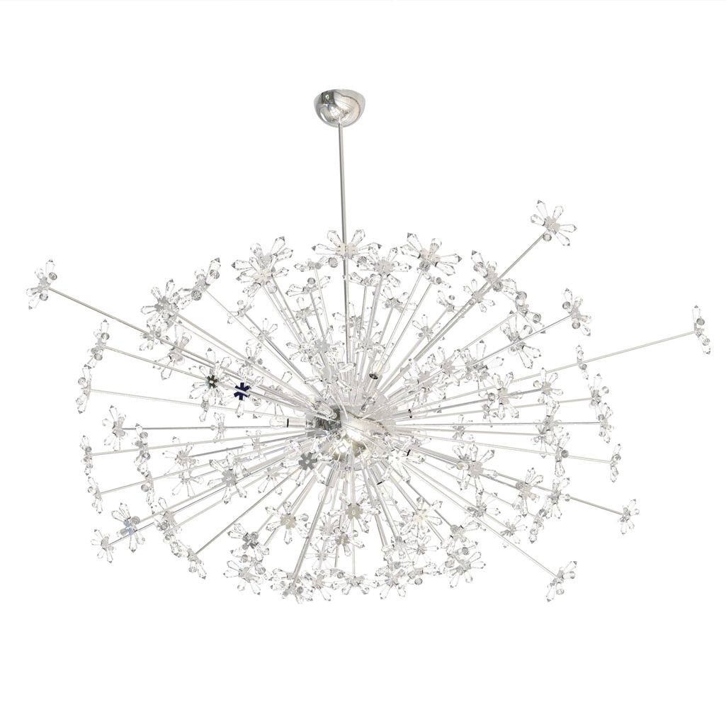 bespoke chandelier inspired by dandelion on white background
